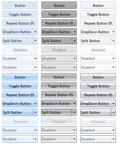 VIBlend Silverlight Button Controls
