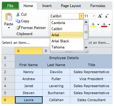 Silverlight ComboBox Control