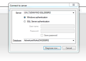 Connecting to SQL Server and database